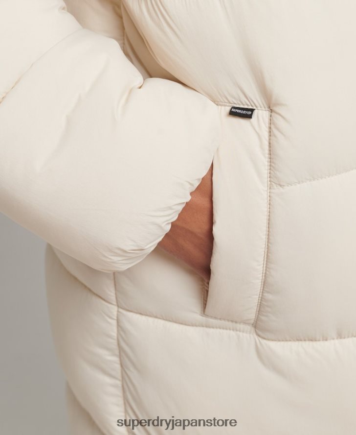 コクーン延縄フグコート 女性 Superdry 衣類 クリーム 2J62PZ5470