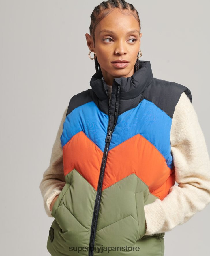 レトロパネル パファージレ 女性 Superdry 衣類 緑 2J62PZ5472