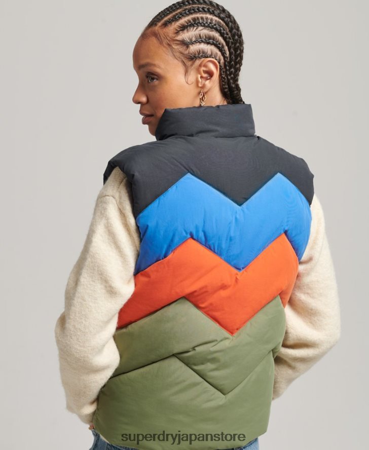 レトロパネル パファージレ 女性 Superdry 衣類 緑 2J62PZ5472
