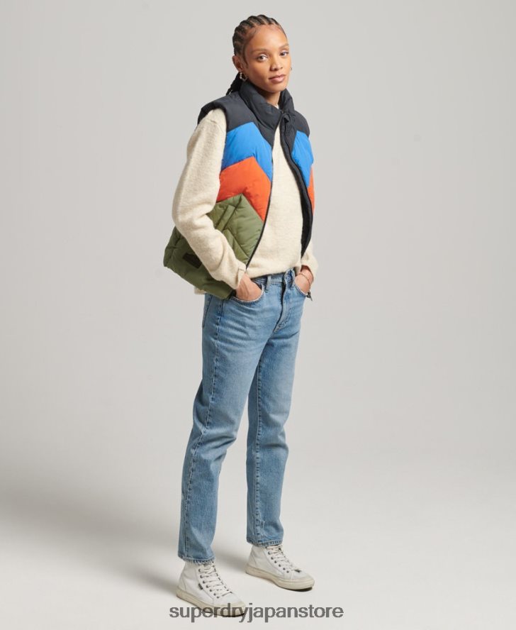 レトロパネル パファージレ 女性 Superdry 衣類 緑 2J62PZ5472