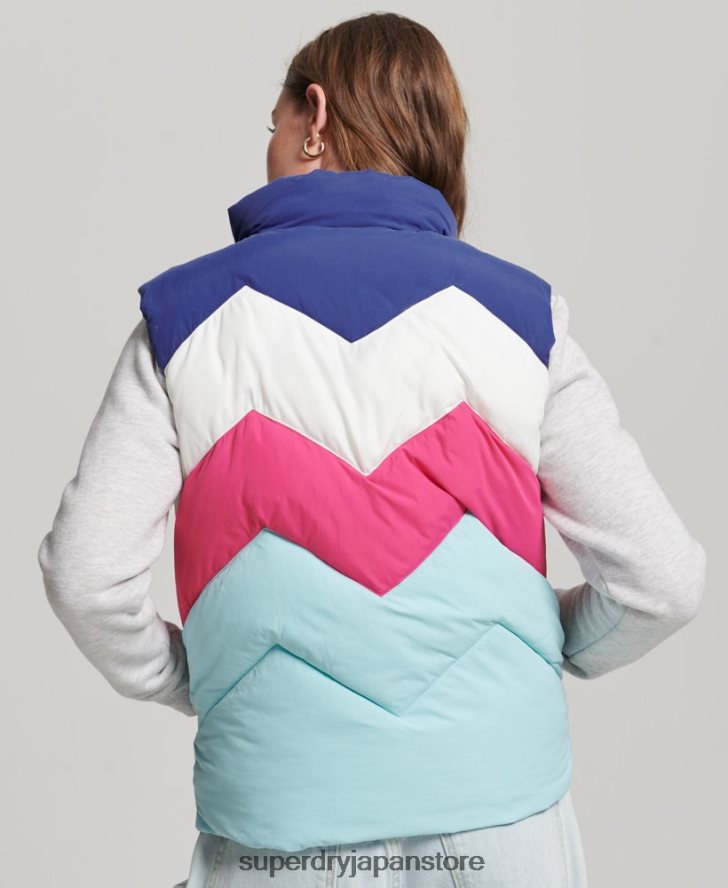 レトロパネル パファージレ 女性 Superdry 衣類 ライトブルー 2J62PZ5473