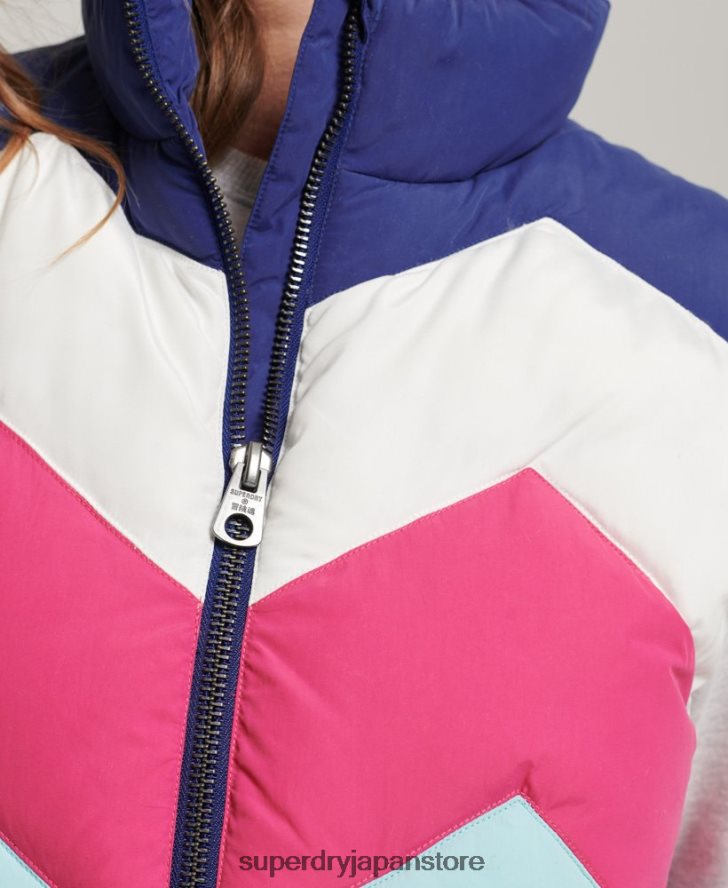 レトロパネル パファージレ 女性 Superdry 衣類 ライトブルー 2J62PZ5473