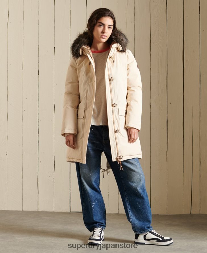 ルーキーダウンパーカーコート 女性 Superdry 衣類 クリーム 2J62PZ5474