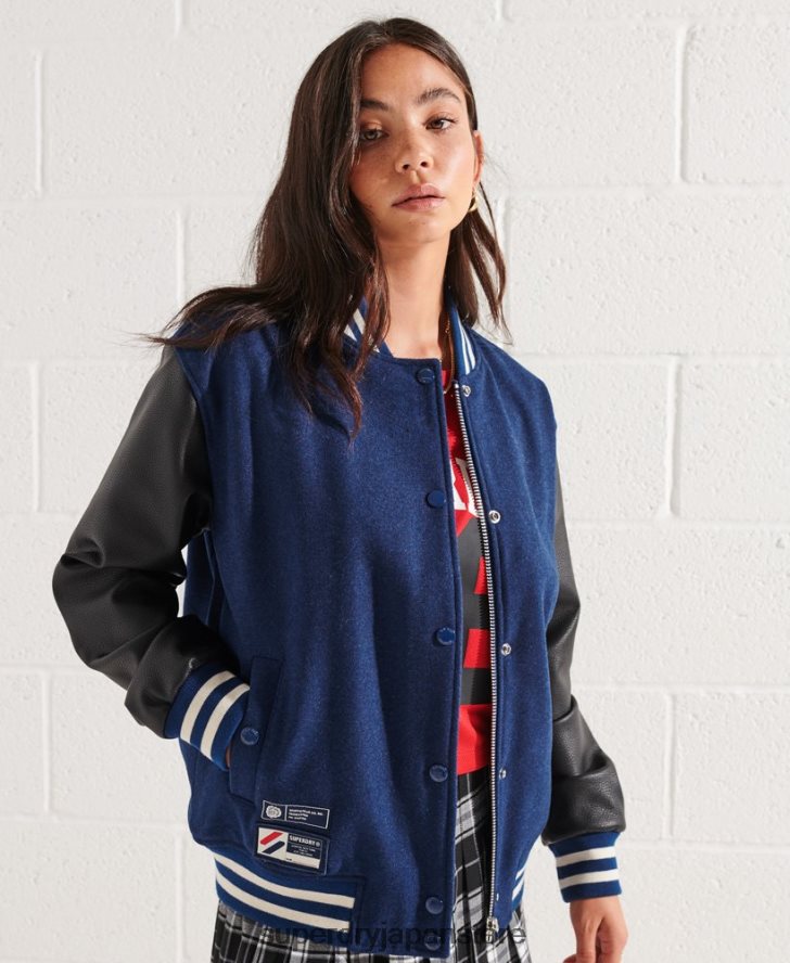 ウール スタジャン 女性 Superdry 衣類 青 2J62PZ5478