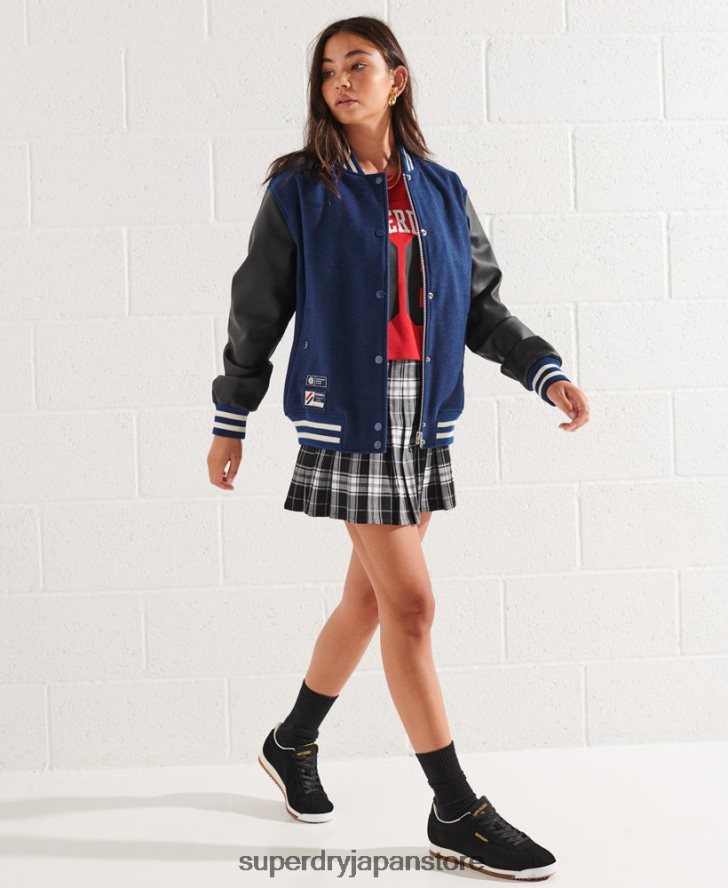ウール スタジャン 女性 Superdry 衣類 青 2J62PZ5478