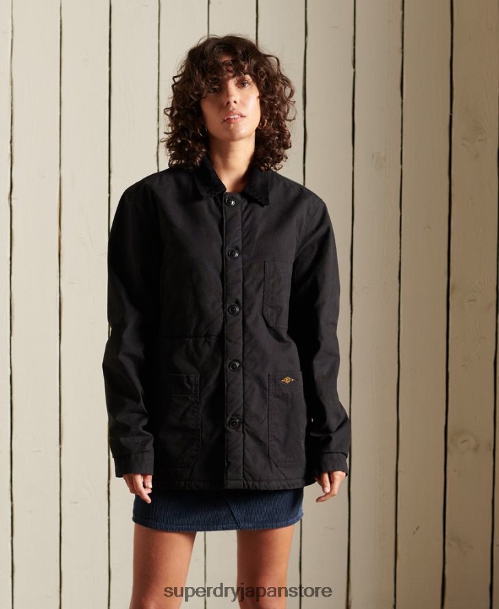 オーバーサイズのユーティリティミックスオーバーシャ​​ツ 女性 Superdry 衣類 黒 2J62PZ5480