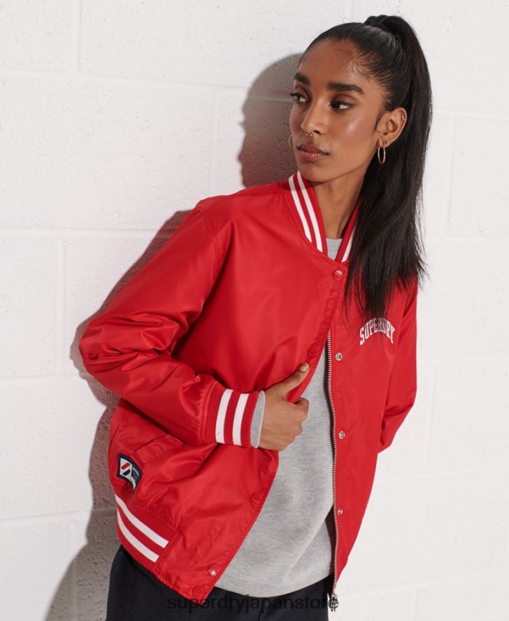 クラシックなスタジャン 女性 Superdry 衣類 赤 2J62PZ5482