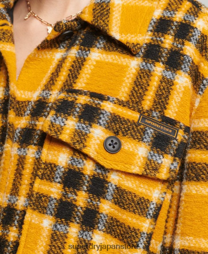 オーバーシャ​​ツジャケット 女性 Superdry 衣類 黄色 2J62PZ5483