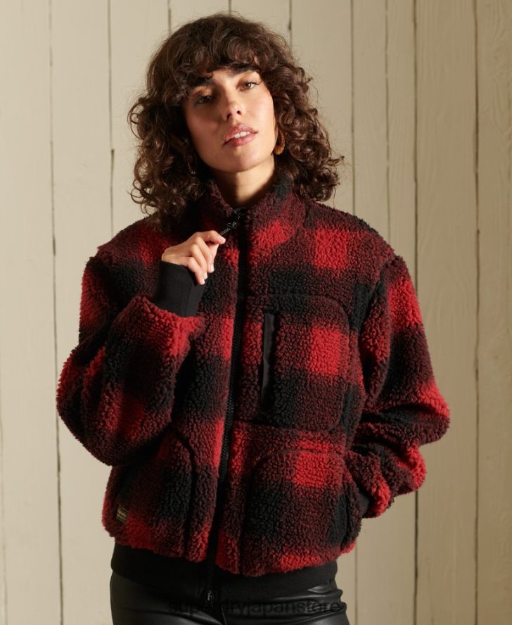 シェルパボンバージャケット 女性 Superdry 衣類 赤 2J62PZ5484