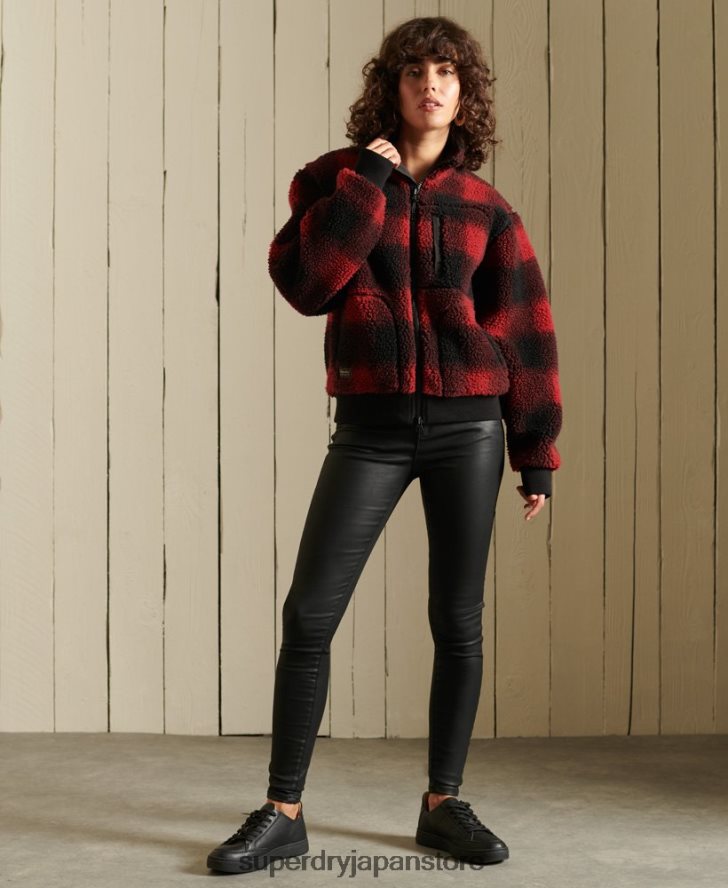 シェルパボンバージャケット 女性 Superdry 衣類 赤 2J62PZ5484