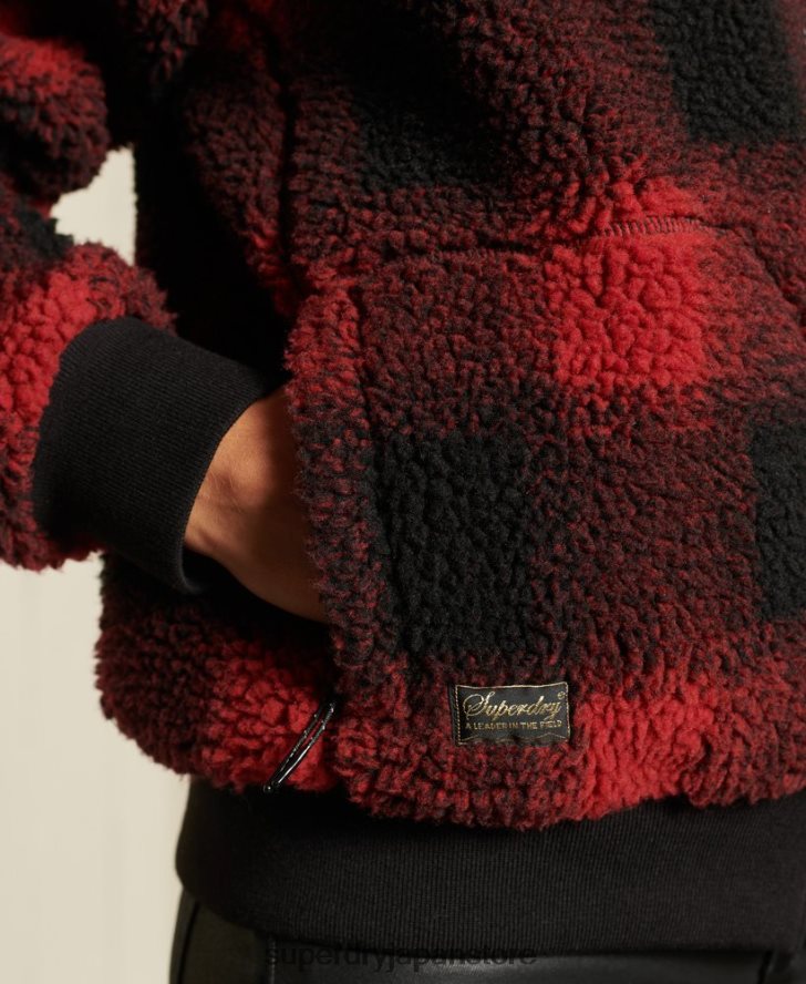 シェルパボンバージャケット 女性 Superdry 衣類 赤 2J62PZ5484