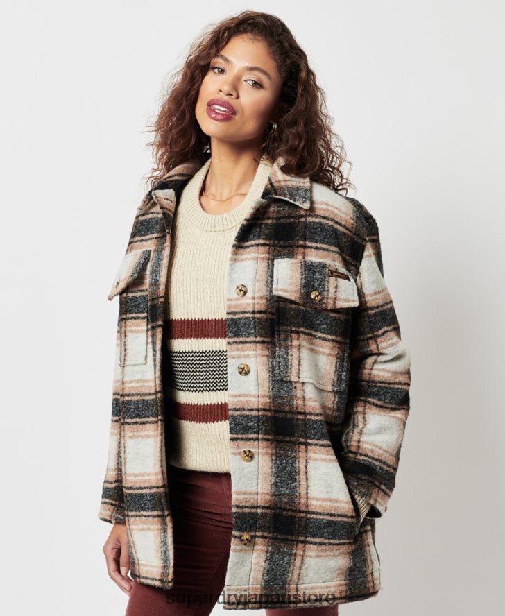 オーバーシャ​​ツジャケット 女性 Superdry 衣類 グレー 2J62PZ5485