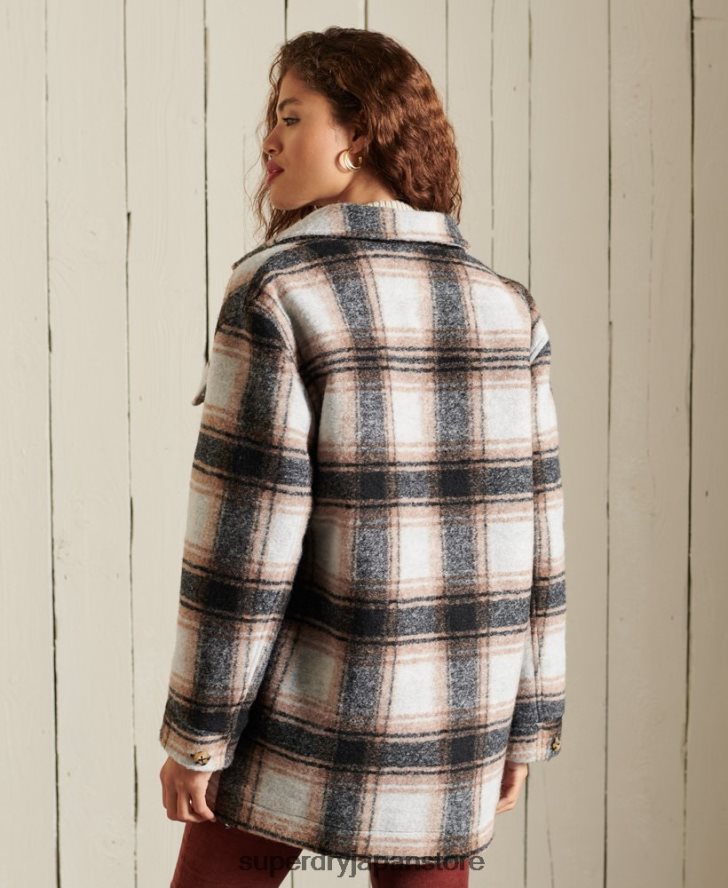 オーバーシャ​​ツジャケット 女性 Superdry 衣類 グレー 2J62PZ5485