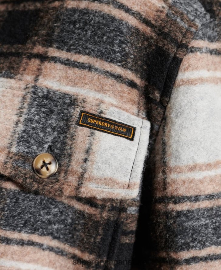 オーバーシャ​​ツジャケット 女性 Superdry 衣類 グレー 2J62PZ5485