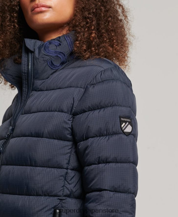 クラシックロゴ パフジャケット 女性 Superdry 衣類 海軍 2J62PZ5486
