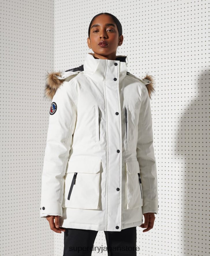エベレスト ダウン スノー パーカー コート 女性 Superdry 衣類 白 2J62PZ5487