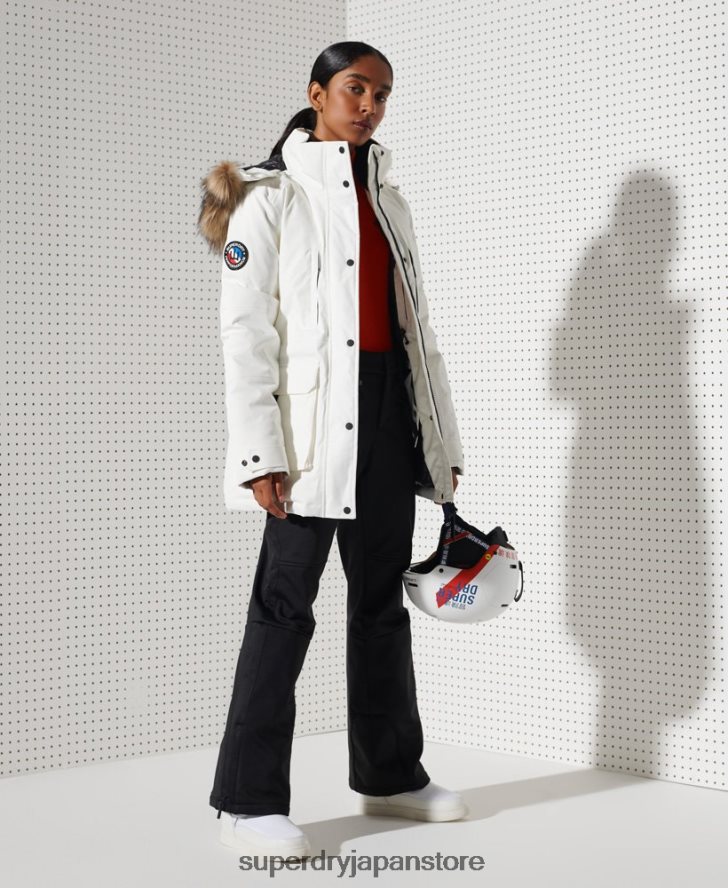 エベレスト ダウン スノー パーカー コート 女性 Superdry 衣類 白 2J62PZ5487