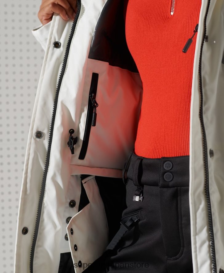 エベレスト ダウン スノー パーカー コート 女性 Superdry 衣類 白 2J62PZ5487