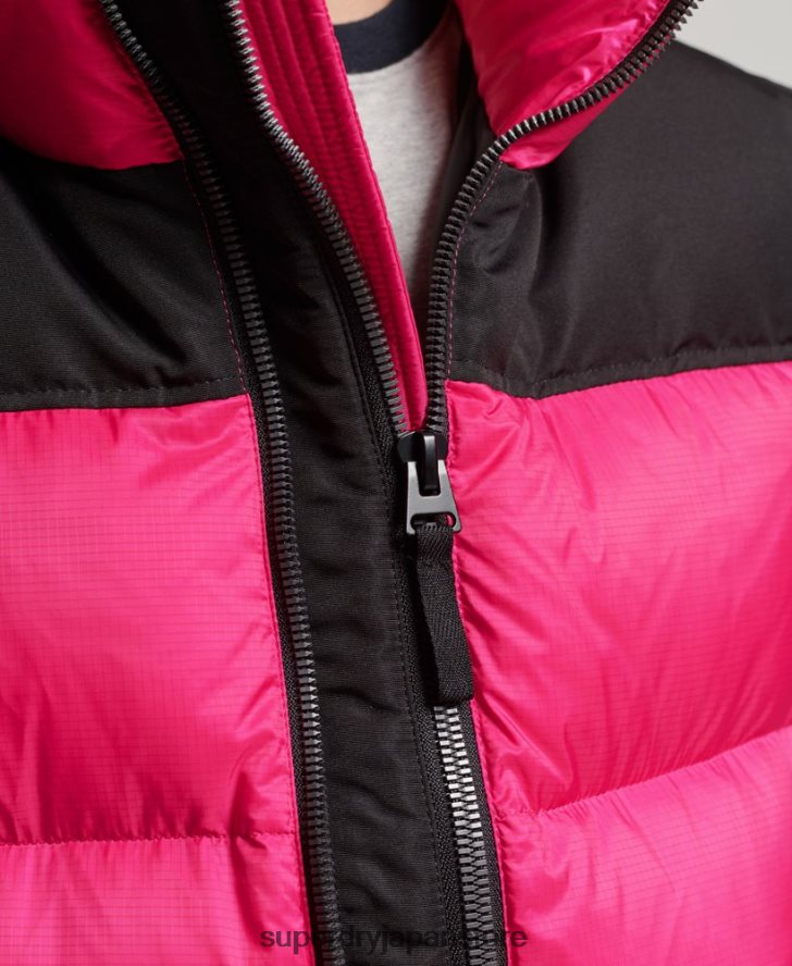 スポーツスタイルのコードパファージャケット 女性 Superdry 衣類 ピンク 2J62PZ5491