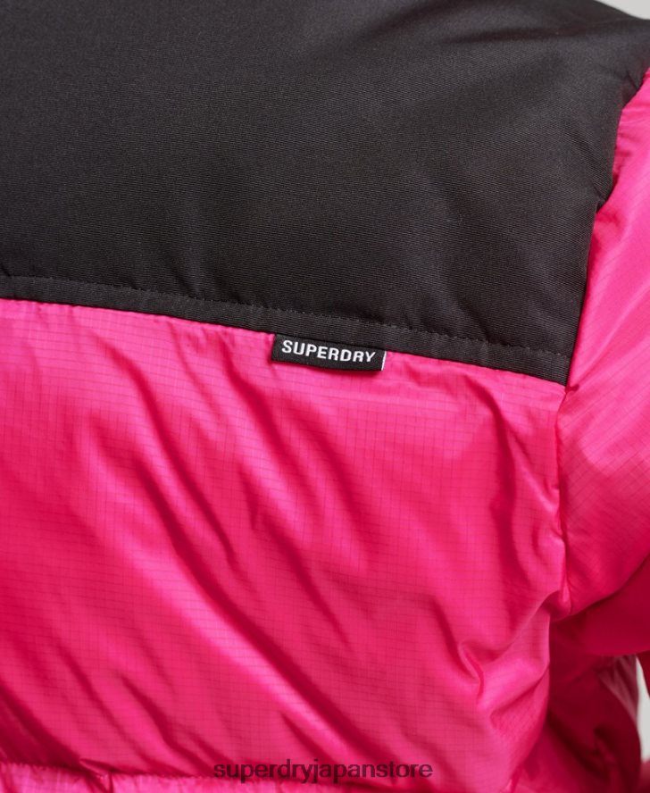 スポーツスタイルのコードパファージャケット 女性 Superdry 衣類 ピンク 2J62PZ5491