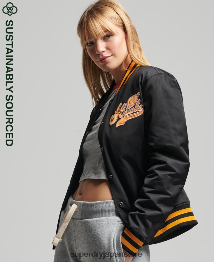 ヴィンテージ代表ボンバージャケット 女性 Superdry 衣類 黒 2J62PZ5492