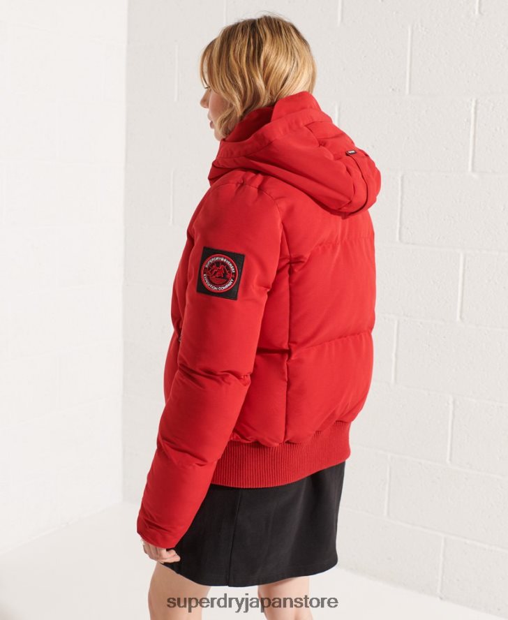 コードエベレスト ボンバージャケット 女性 Superdry 衣類 赤 2J62PZ5494