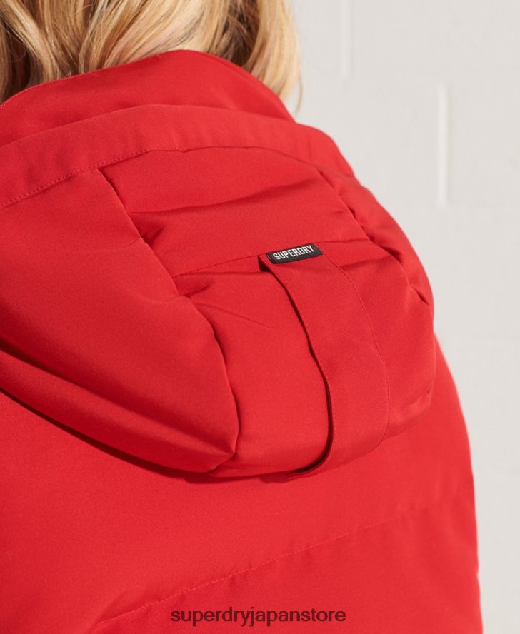 コードエベレスト ボンバージャケット 女性 Superdry 衣類 赤 2J62PZ5494