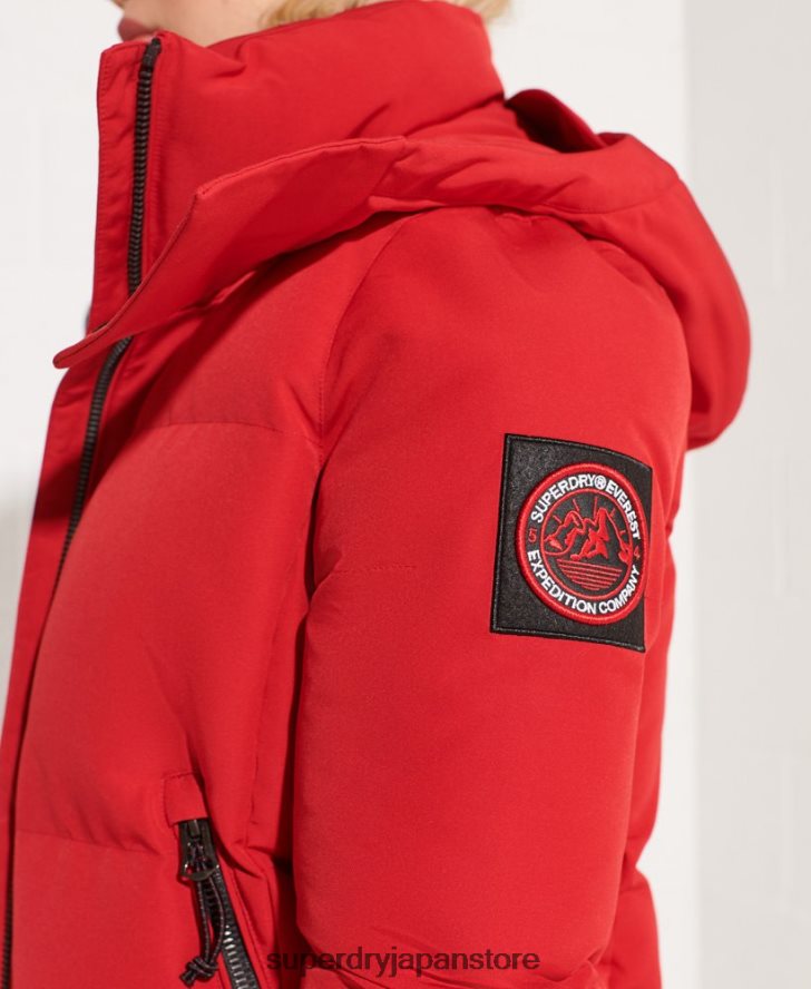 コードエベレスト ボンバージャケット 女性 Superdry 衣類 赤 2J62PZ5494