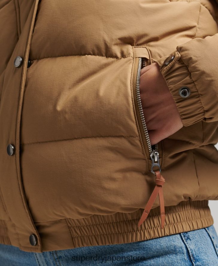 ヴィンテージマウンテンパファージャケット 女性 Superdry 衣類 茶色 2J62PZ5495