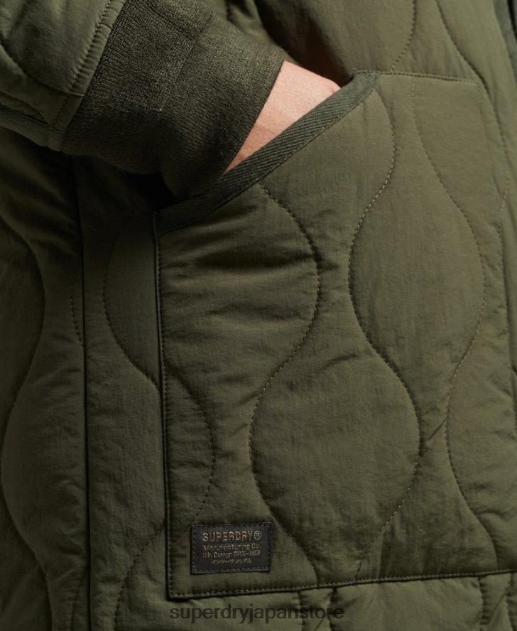 延縄キルティングライナージャケット 女性 Superdry 衣類 カーキ 2J62PZ5497