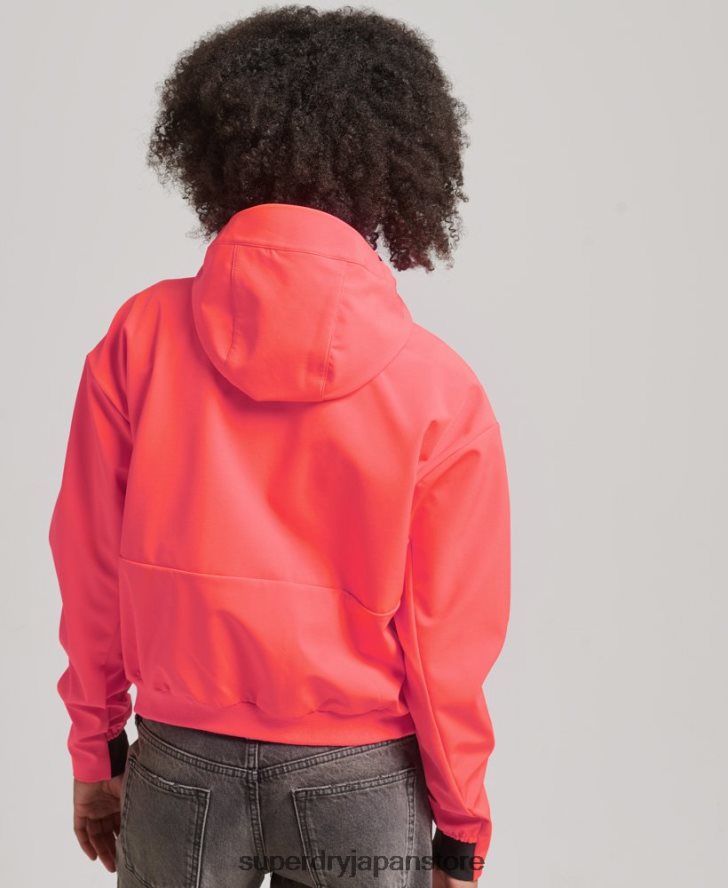 テッククロップソフトシェルジャケット 女性 Superdry 衣類 コーラル 2J62PZ5499