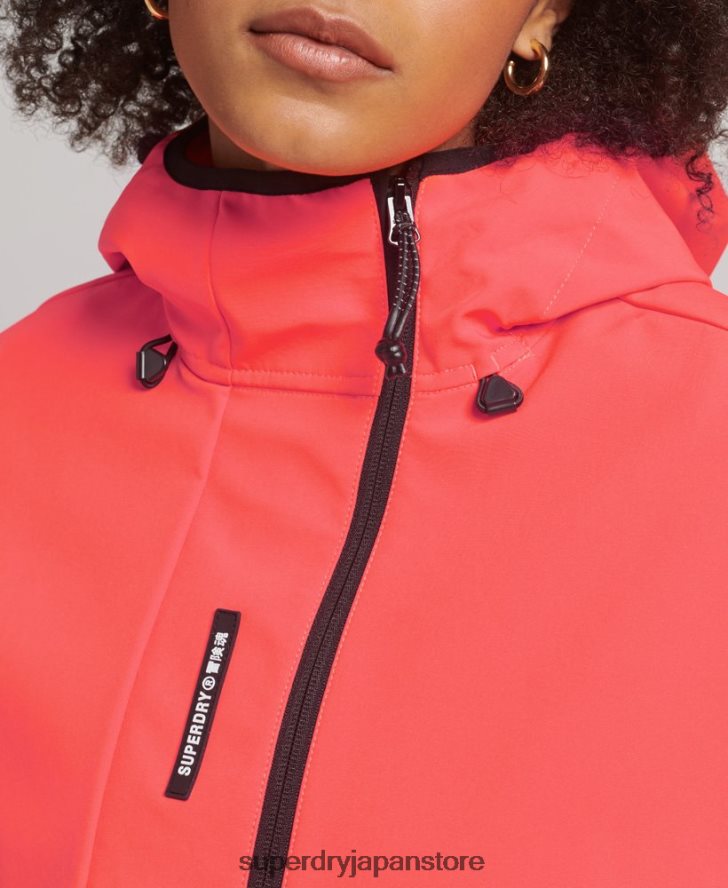 テッククロップソフトシェルジャケット 女性 Superdry 衣類 コーラル 2J62PZ5499