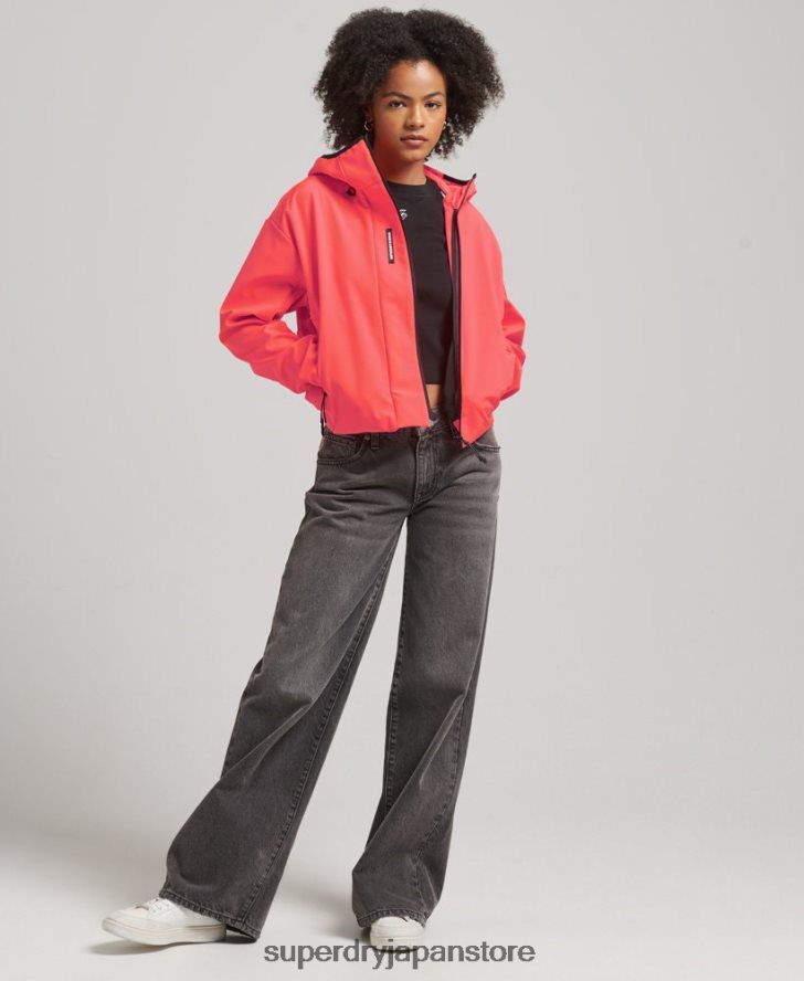 テッククロップソフトシェルジャケット 女性 Superdry 衣類 コーラル 2J62PZ5499