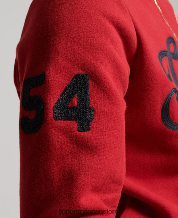ヴィンテージ カレッジ クルー スウェットシャツ 男性 Superdry 衣類 赤 2J62PZ549