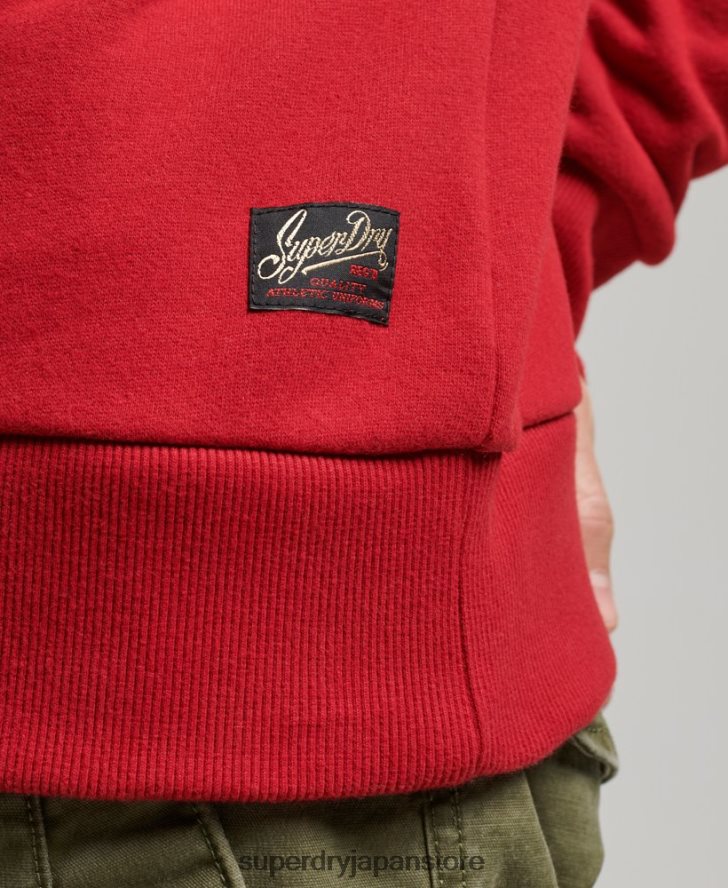 ヴィンテージ カレッジ クルー スウェットシャツ 男性 Superdry 衣類 赤 2J62PZ549
