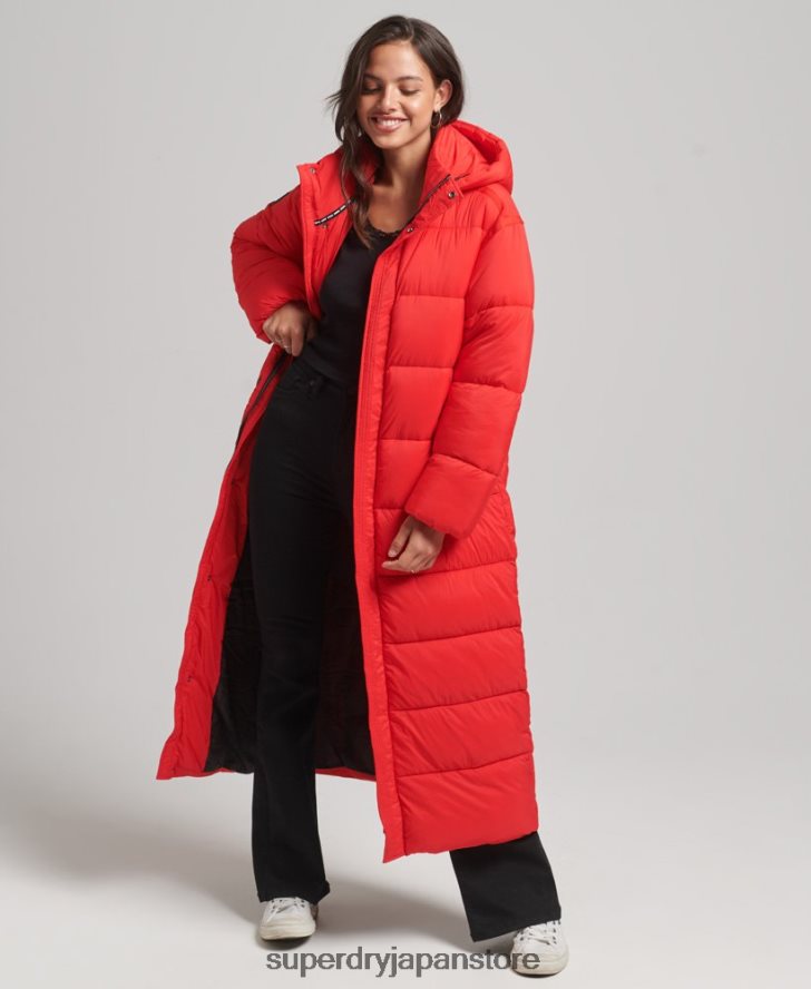 コクーン延縄フグコート 女性 Superdry 衣類 赤 2J62PZ5501