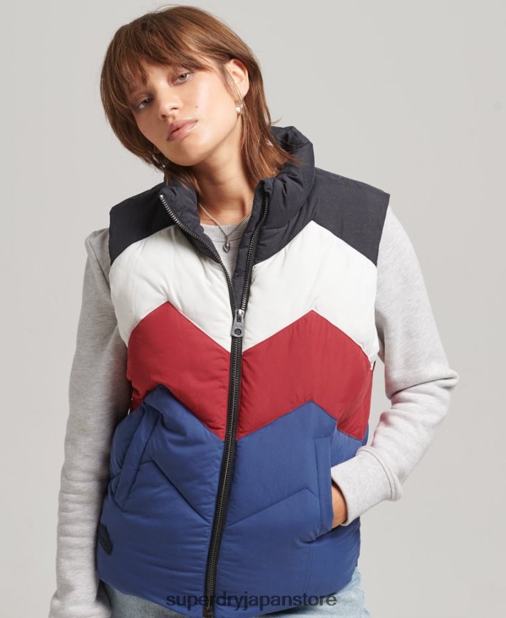 レトロパネル パファージレ 女性 Superdry 衣類 海軍 2J62PZ5502