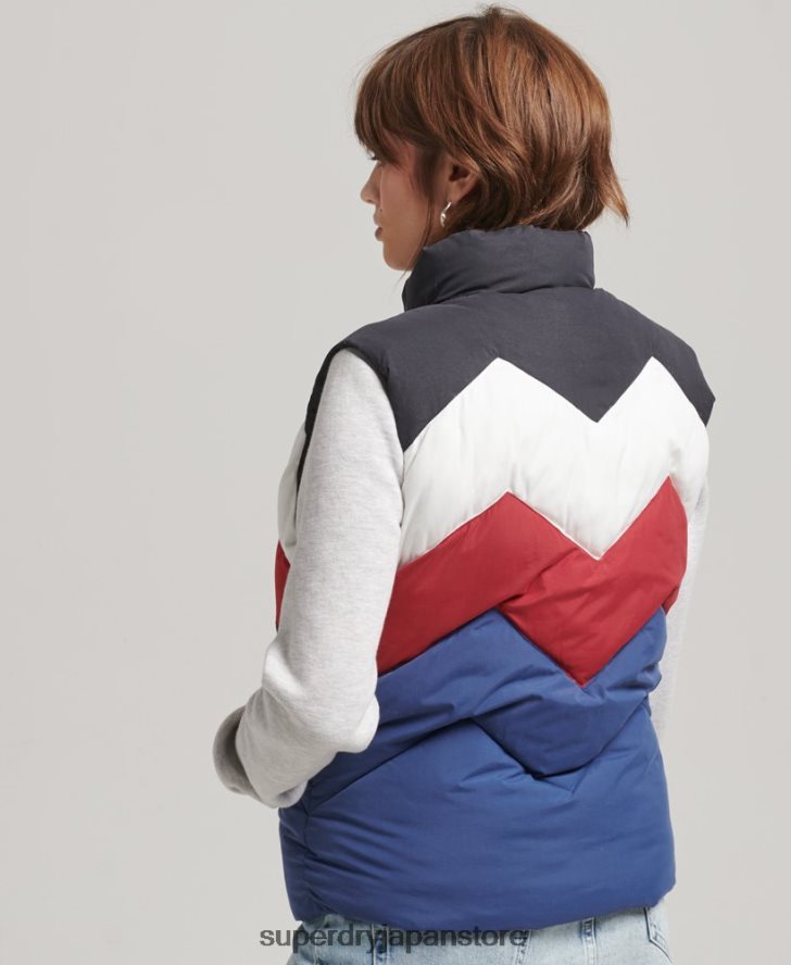 レトロパネル パファージレ 女性 Superdry 衣類 海軍 2J62PZ5502