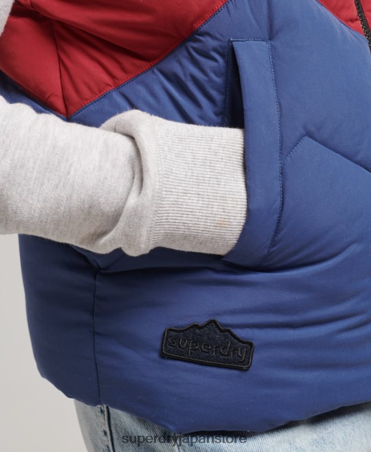 レトロパネル パファージレ 女性 Superdry 衣類 海軍 2J62PZ5502