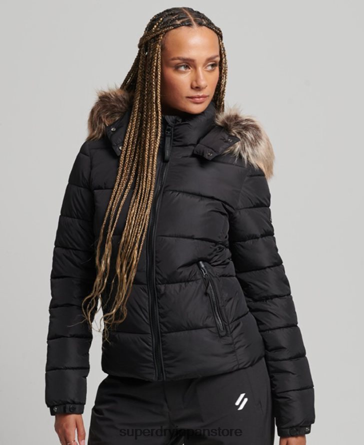 マウンテンフードフジラックスジャケット 女性 Superdry 衣類 黒 2J62PZ5504