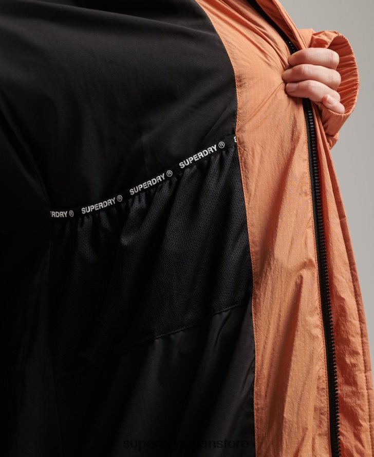 リップストップ延縄パファージャケット 女性 Superdry 衣類 オレンジ 2J62PZ5506