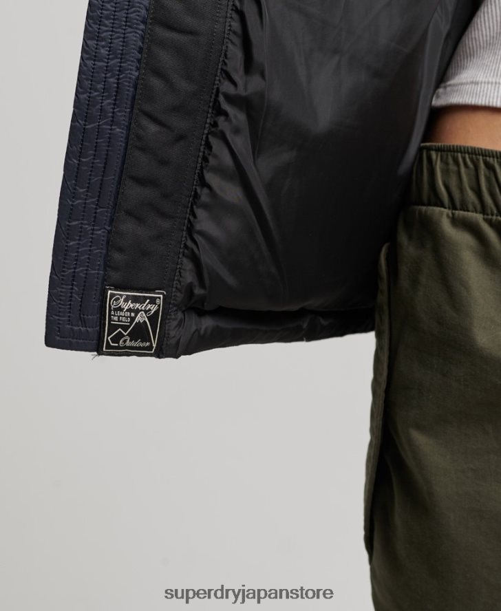 スポーツスタイルのコードパファージャケット 女性 Superdry 衣類 海軍 2J62PZ5507