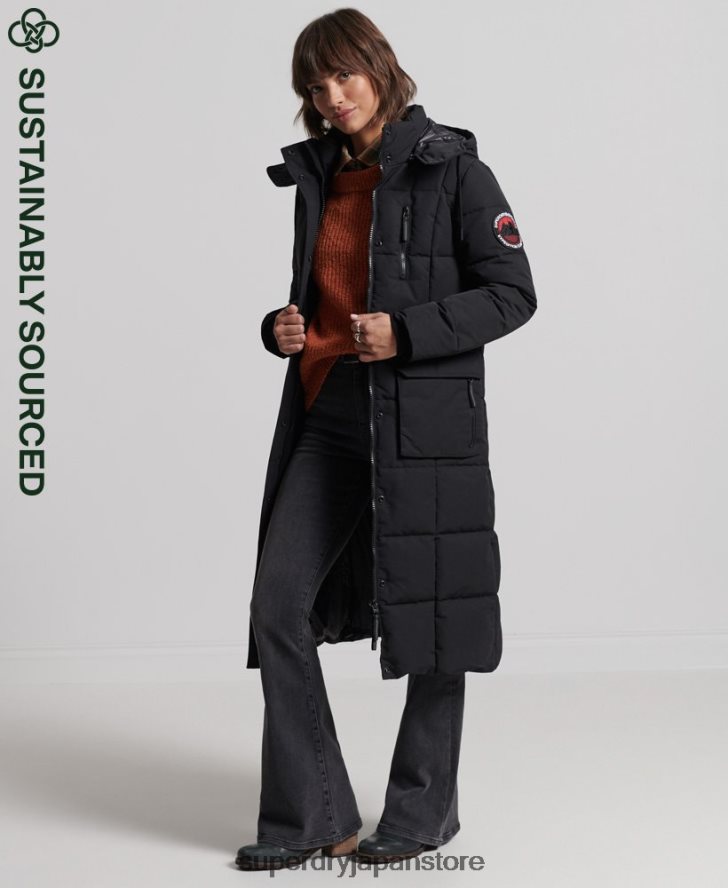 延縄エベレストコート 女性 Superdry 衣類 黒 2J62PZ5512