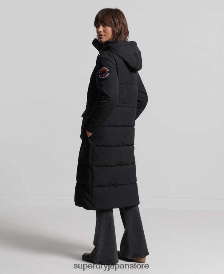 延縄エベレストコート 女性 Superdry 衣類 黒 2J62PZ5512