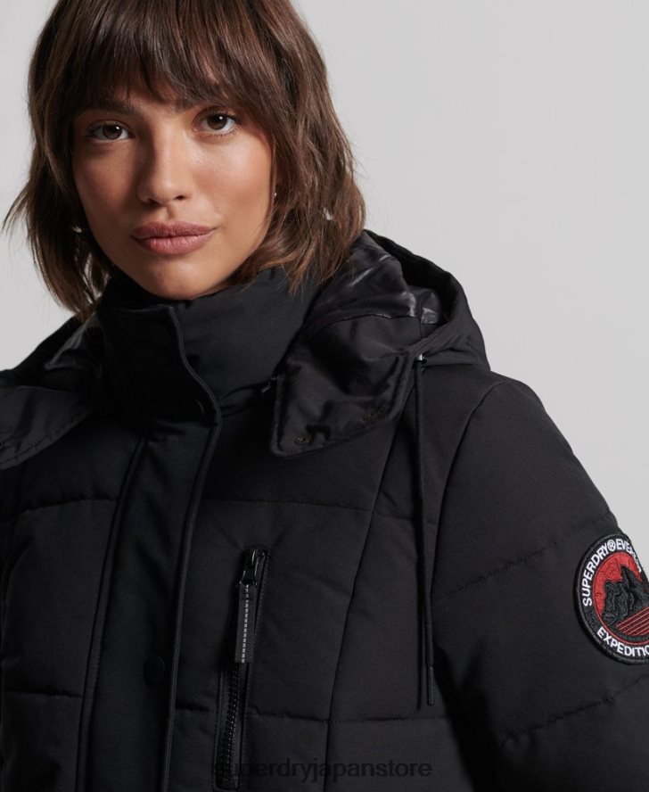延縄エベレストコート 女性 Superdry 衣類 黒 2J62PZ5512