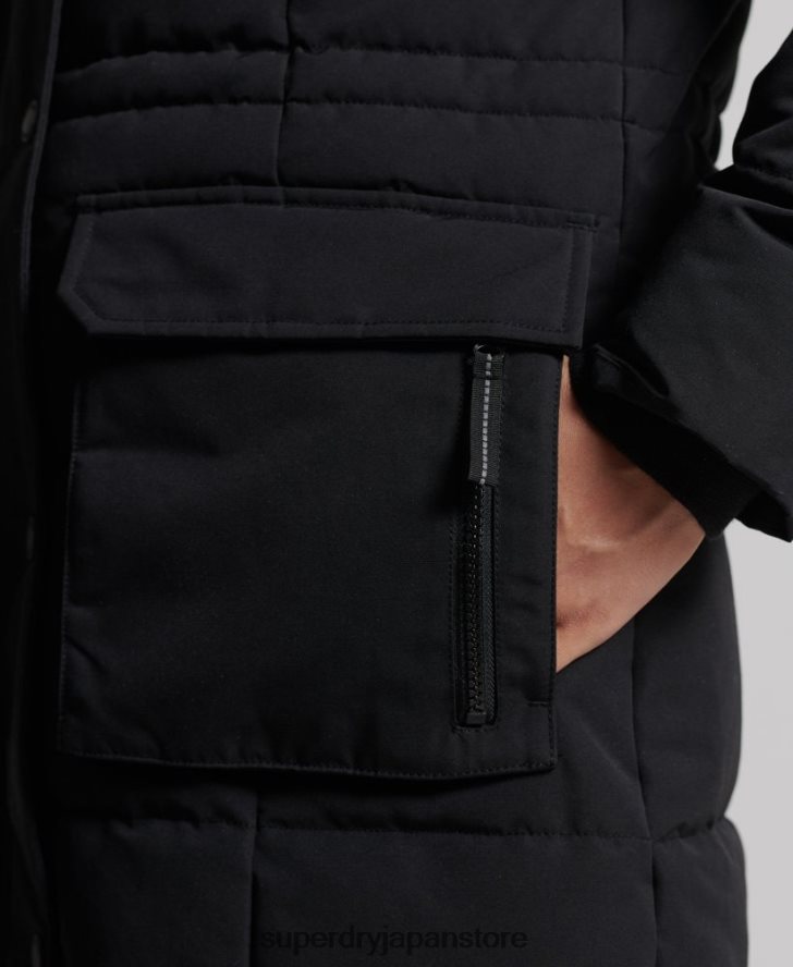 延縄エベレストコート 女性 Superdry 衣類 黒 2J62PZ5512