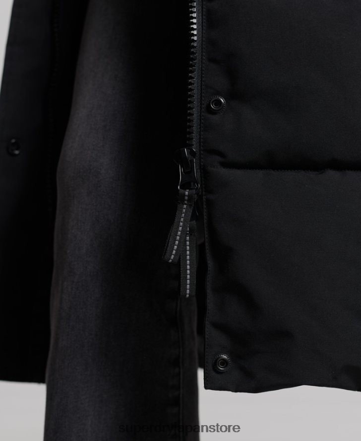 延縄エベレストコート 女性 Superdry 衣類 黒 2J62PZ5512