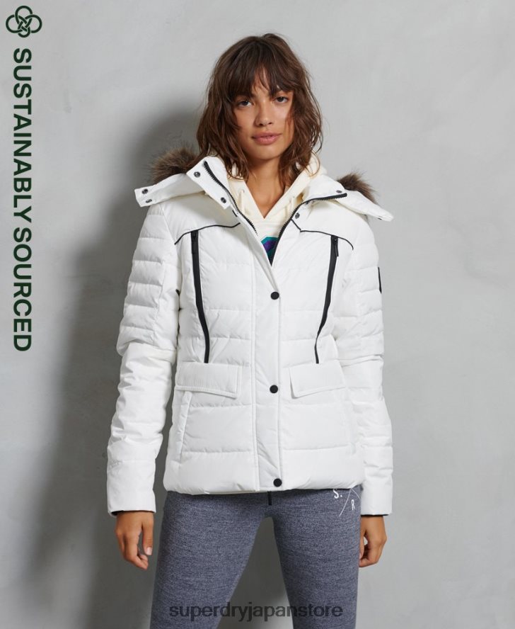 氷河パッド入りジャケット 女性 Superdry 衣類 白 2J62PZ5514