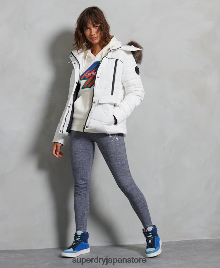 氷河パッド入りジャケット 女性 Superdry 衣類 白 2J62PZ5514
