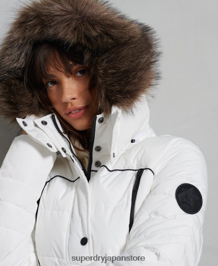 氷河パッド入りジャケット 女性 Superdry 衣類 白 2J62PZ5514